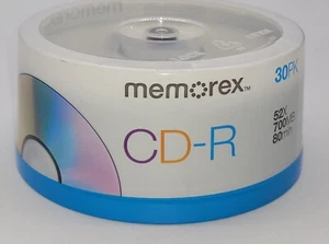 Memorex 30 pack CD-R Recordable Media 52X 700MB 80 min - Afbeelding 1 van 8