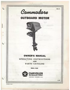 Vintage 1965 Chrysler 7 1/2 HP Outboard Motor Owner's Manual / Parts Catalog - Picture 1 of 1