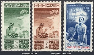 OCEANIE POSTE AERIENNE N° 4/6 NEUF ** SANS CHARNIERE - Picture 1 of 2