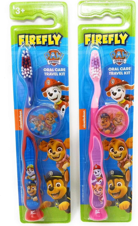 Blue Paw Patrol Firefly Soft Toothbrushes Hologram Bristle Cap