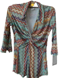 Kokoon XS NWT Limited Designer Splendid Le Fizz  $109 V-Neck Top Shirt J4575 🧡 - Picture 1 of 11