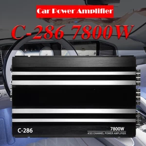 4-Channel 7800W Car Power Amplifier Stereo Audio Super Bass Subwoofer AUTO Amp - Picture 1 of 5
