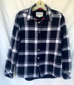 ORVIS..BLANCO Y NEGRO..ALGODÓN..A CUADROS..MUJER..CHAQUETA CAMISA..MED - Imagen 1 de 4