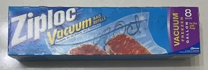 8 Ziploc Freezer Gallon Vacuum Seal Bag Refills Bags Only New Sealed READ - Picture 1 of 8