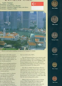 Coins from Around the World Singapore 1989-2006 BU UNC $1 2006 5 cents 1989 - Picture 1 of 2