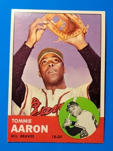 1963 Topps #46 TOMMIE AARON Atlanta Braves EX-EXMINT - Picture 1 of 6