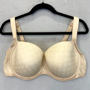 NWT Soma Geo Lace Full Coverage Bra 42DD Pale Sand Nude Beige Stunning Support - Picture 1 of 12