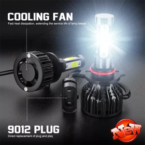 9012 HIR2 LED Headlight Kit Bulb High Low Beam White 48000LM Super Bright - Picture 1 of 10