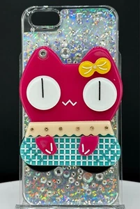 For iPhone 5/5S/SE Crystal Mirror Diamante Protector Covers Little Cat In Dress - Picture 1 of 3