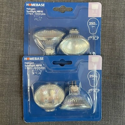 4 x MR16 20W Dimmable Halogen Spotlight Warm White Light Bulb 12V 2800K 250Lm - Image 1 of 4