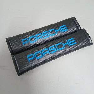 2pcs for Porsche carbon fiber Seat belt cover shoulder pads cushion 4 colors - Picture 1 of 5