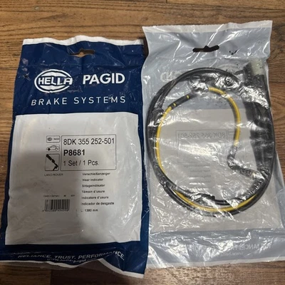Par de 2 sensores de desgaste de pastillas de freno de disco para Land Rover - P8681 Hella Pagid  Foto 1 de 3