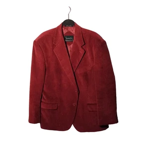 Men's MAROON 44-Regular CORDUROY Jacket Sport Coat 2-Button Scandia Woods - Picture 1 of 13