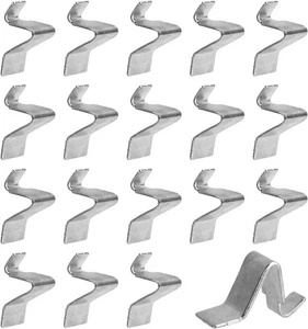 18 Stück Schrank Regal Clips, Schwerlast Regalwinkel Clips Medium, Silber  - Bild 1 von 7