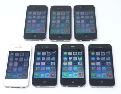 Lot of 7 Working 16GB Apple iPhone 4 A1332 MC318LL MC609LL - Image 1 of 4