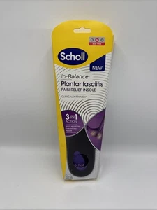 Scholl Plantar Fasciitis Orthotic Insoles Pain Relief Mens Shoe Medium 7-8.5 - Picture 1 of 2