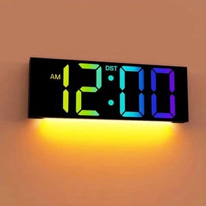 12" große digitale Wanduhr, große LED-Zahlenanzeige, RGB-Farben, Sommerzeit, Nacht... - Bild 1 von 8