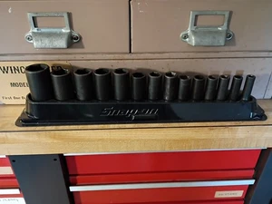 Snap On 14 Pc 3/8" 6 Point Metric Deep Impact Set - Picture 1 of 14