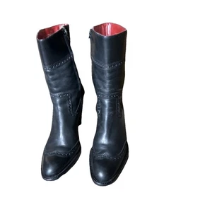 eddie bauer Woman's Black  Lester Cowboy Boot Ankle  Size. Side Zip Size 8 - Picture 1 of 18