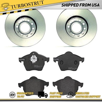 OE Brembo Front Brake Rotors Brake Pads Kit For 1996-1999 Audi A4 A4 Quattro - Image 1 of 4