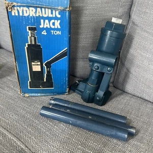 Gato de mano hidráulico Amt de 4 toneladas vintage azul usado - Imagen 1 de 9