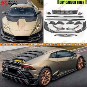 For Lamborghini Huracan EVO Dry TwillCarbon Rear Front Lip Side Skirts Body Kits - Picture 1 of 24