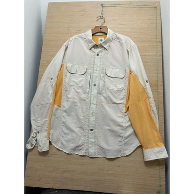 The Territory Ahead L 纽扣长袖衬衫米色橙色旅行实用 — 第 1/4 张图片