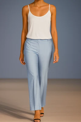 CALÇA SOCIAL RRP $160 BCBG MAX AZRIA CINZA BUSINESS 12 M última - Imagem 1 de 2