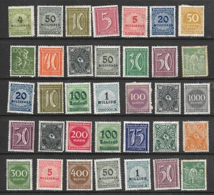 GERMANY CARD OF 35 MINT HINGED; REICH PERIOD, ALL SOUND SOME DUPLICATION. - Picture 1 of 3