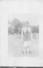 H43/ Sports Postcard RPPC c1910 Track Runner Medals Win Proud 13
