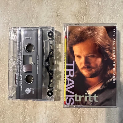 Cassette Travis Tritt It's All About To Change 1991 Warner Bros Tested - Image 1 of 2