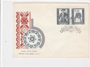 Poland 1959 Polish Folk Costumes Bird + Plant Cancel FDC Stamps Cover ref 22984 - Picture 1 of 2