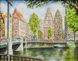 Amsterdam Netherlands Signed Numbered Original Limited ED Giclee Print Fine Art - Picture 1 of 6