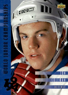 1993-94 Upper Deck - #563 Jon Coleman (RC) Red Wings - Image 1 of 2