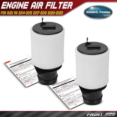 2x Engine Air Filter for Audi R8 2014-2015 V8 4.2L 2017-2018 2020-2023 V10 5.2L - Image 1 of 4