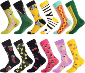 Fun Socks, Cool Cute Food Graphic Animal Novelty Crazy Funny Crew Dress Socks fo - Picture 1 of 12