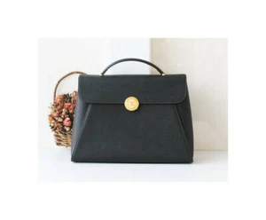 Valentino Garavani Dark Navy Brief Case Rare Large Tote Handbag - Picture 1 of 7