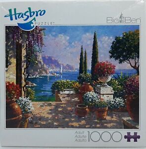  Mediterranean Scene  20 1/8" x 26 3/16" Puzzle by Big Ben / Hasbro  ~ 1000 pcs