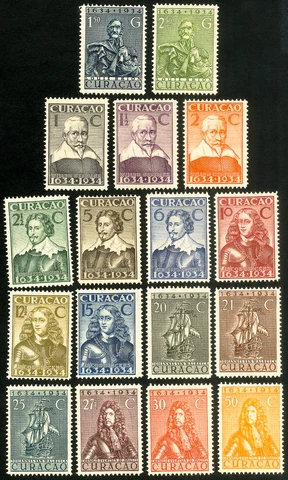 Netherlands Antilles Stamps # 110-26 MVLH VF Scott Value $241.50 Cover