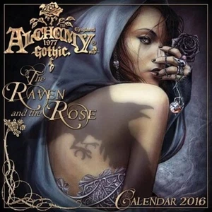 The Alchemy Gothic The Raven and the Rose 16 Month 2016 Wall Calendar NEW SEALED - Picture 1 of 2