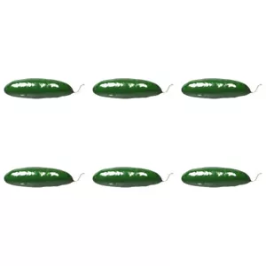 Lotto 6 Pezzi Cetriolo Artificiale Verde Verdure Sottaceti Verdure Finte Pepino - Foto 1 di 4