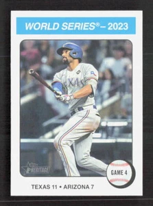 World Series 2023: Game 4 2024 Topps Heritage #464 White Border - Picture 1 of 2