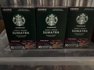 Starbucks K-Cup Kaffeepads—Sumatra-Dark R—100% Arabica—3 Boxen (insgesamt 30 Pods) - Bild 1 von 2