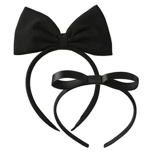2 Pcs Big Black Bow Headband for Woman Girls Halloween Costume Headwear Chris... - Picture 1 of 7