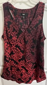 Women's Mossimo Red & Black Sleeveless Blouse, Top, Shirt, Tank Size S - Picture 1 of 6