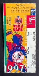 Boleto ALDS Juego 2 Cleveland Indians vs New York Yankees 1997 2/10/97 - Imagen 1 de 3