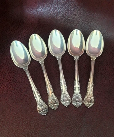GORHAM Sterling Flatware * KING EDWARD * Dessert Spoons (5) Cover