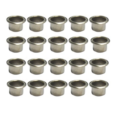 20Pcs Drum Air Vent Grommet Nickel Chrome 12x8mm - Image 1 of 4