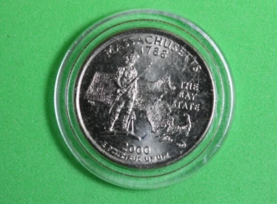 2000 -D Massachusetts State Quarter U.S. Mint Uncirculated P00463 - Image 1 of 2
