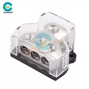 Car Audio Power Amp Ground Splitter 1*0GA In 3*4GA Out 1 In-3 Distribution Block - Picture 1 of 12